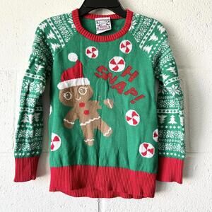 Well Worn Holiday Gingerbread Long Sleeve Pullover Christmas Sweater Kids 3T